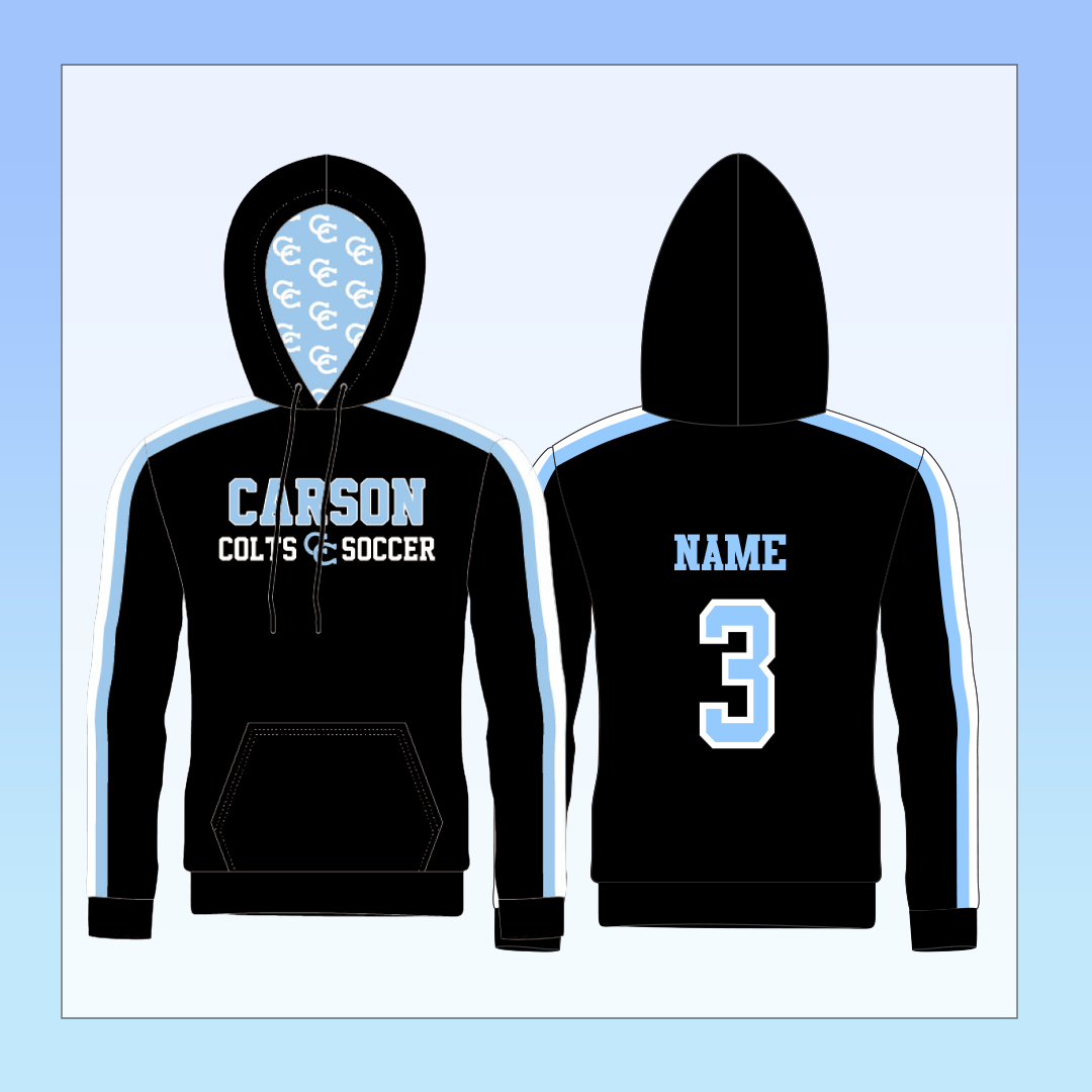 Carson Colts Soccer Hoodie Black