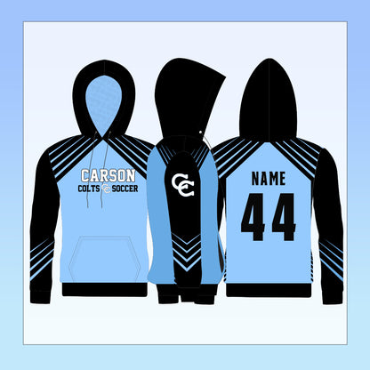 Carson Colts Soccer Hoodie Light Blue